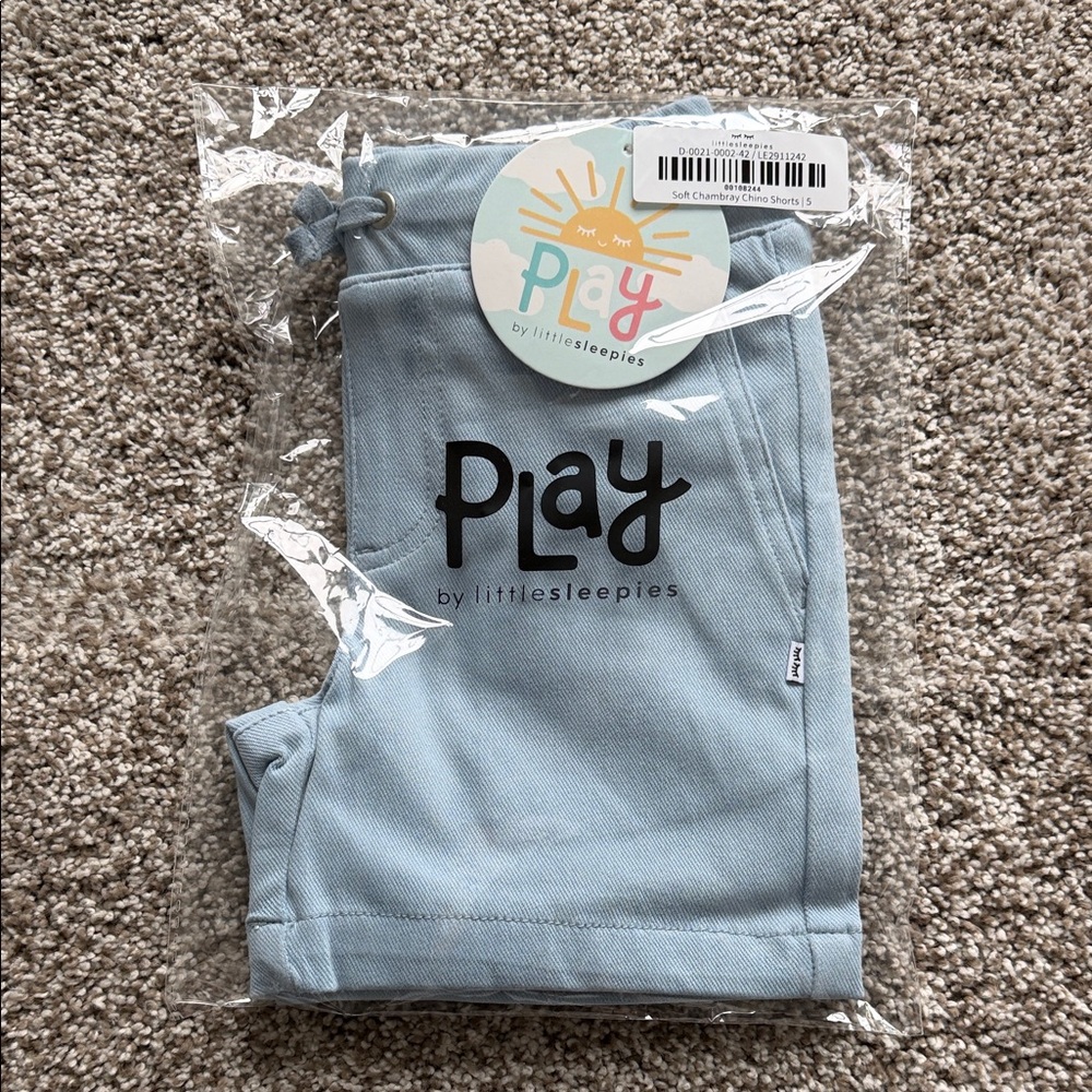 Little Sleepies Play Light Blue Shorts BNIB